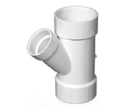 Charlotte Pipe PVC006015600 12 in. Hub x 12 in. Hub x 10 in. Hub PVC DWV 45-Degree Reducing Wye Same Day Shipping