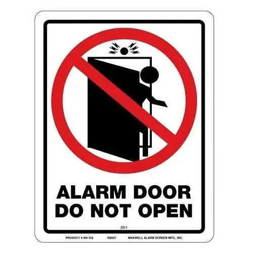 Buy Direct Maxwell SN102 Alarm Door Do Not Open Sign