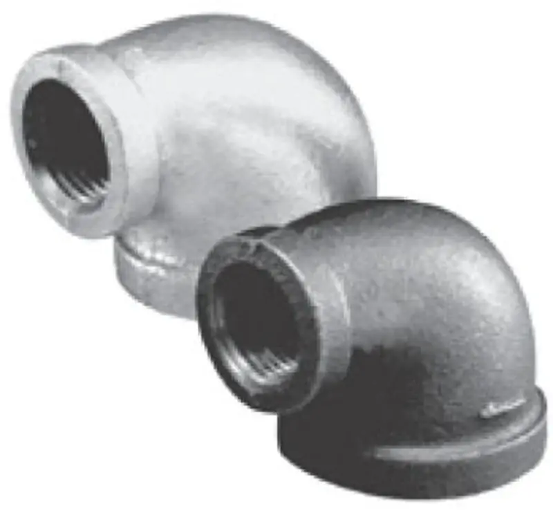 Must Have Malleable ZMGLR0504 1 X 3/4 Galvanized Malleable Iron Reducer 90 Elbow