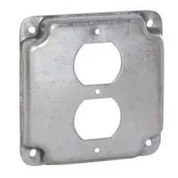 RACO 902C 4 In. Square Exposed Work Covers - Raised 1/2 In., 1 Duplex Receptacle Place Order
