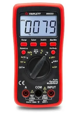 Triplett MM350 Digital Multimeter Auto Ranging True RMS 4000 Count Replacement 1101-B Direct From Factory