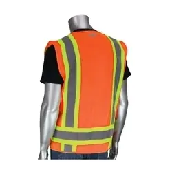 Protective Industrial Products 302-0500-ORG/L Hi-Viz Orange Mesh/Polyester Vest Large Popular