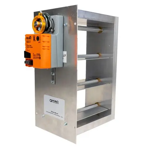 Io Hvac Controls Rm-2612-Bm Rheem 26 x 12 Rectangular Bottom Mount Zone Damper 35 Second Belimo Actuator (3-Wire) Today Only