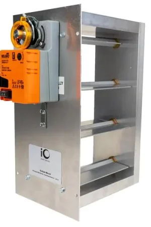Io Hvac Controls Rm-2810-Bm Rheem 28 x 10 Rectangular Bottom Mount Zone Damper, 35 Second Belimo Actuator (3-Wire) Exclusive Offer