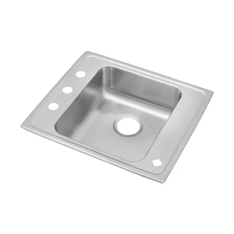 Must Have Elkay DRKADQ2220402 Elkay Lustertone Classic Stainless Steel 22 x 19-1/2 x 4 Single Bowl Drop-in Classroom ADA Sink